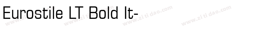 Eurostile LT Bold It字体转换